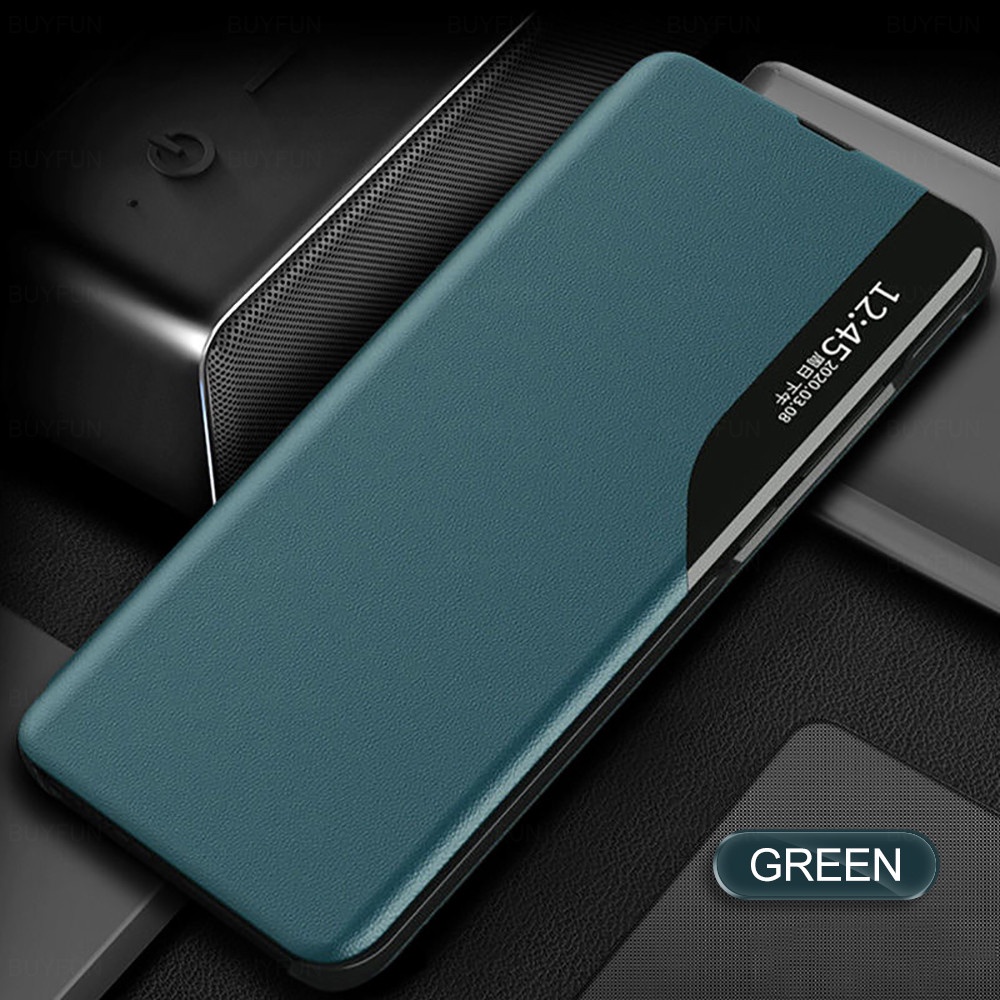 S21fe เคสหนัง ฝาพับอัจฉริยะ สําหรับ Samsung Galaxy S21 FE 5G SM-G990B/DS 6.4" ขาตั้งแม่เหล็ก Coque On S 21 สําหรับพัดลม