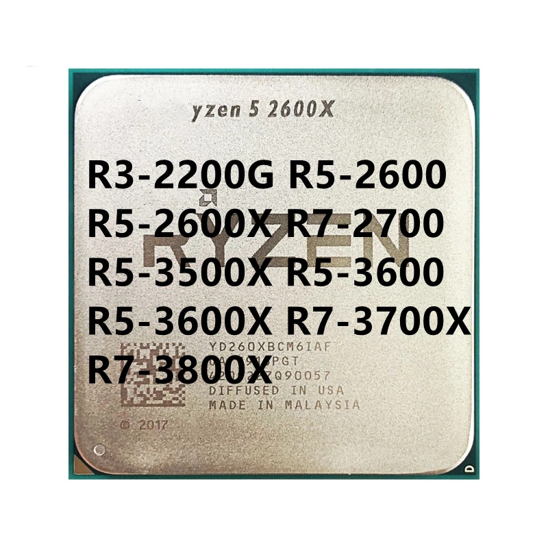 Ryzen R3-2200G R5-2600 R5-2600X R7-2700 R5-3500X R5-3600 R5-3600X R7-3700X R7-3800X CPU โปรเซสเซอร์ซ