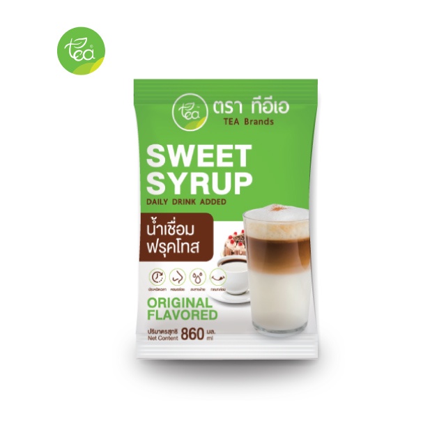 ทีอีเอ น้ำเชื่อม ไซรัป เข้มข้น สำเร็จรูป สำหรับเครื่องดื่มและเบเกอรี่ Syrup 860 ml