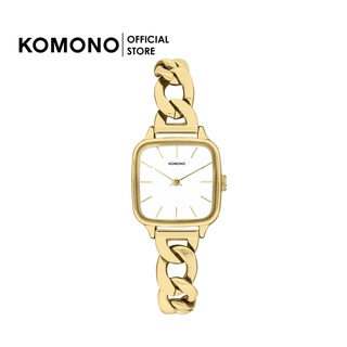 KOMONO Watch Kate Revolt Gold นาฬิกาผู้หญิง หน้าปัดเหลี่ยม สายโลหะ สีโกลด์