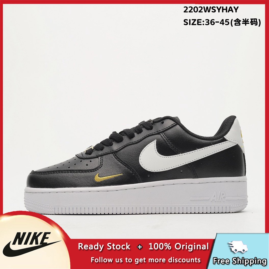 ของแท้ Nike Air Force 1 AF1 รองเท้าลำลองแบบคลาสสิก  รองเท้ากีฬาสำหรับผู้ชาย - สีดำ
