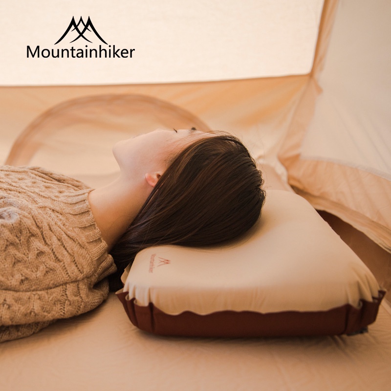 พร้อมส่ง หมอนฟองน้ำ30D Mountainhiker หมอนเป่าลมหมอนพองลมอัตโนมัติ Inflatable Pillow หมอนแคมป์ปิ้ง หมอนพกพา