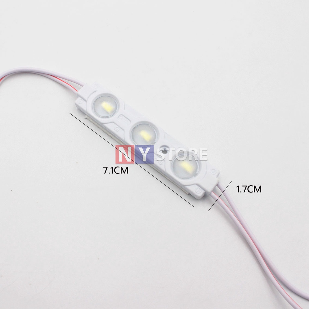 20ชิ้น ไฟโมดูล 5730 1.5w ขนาด 72*15mm DC12v 3เม็ดไฟ SMD หลอดไฟLED Module ไฟสว่าง ไฟป้ายอักษร