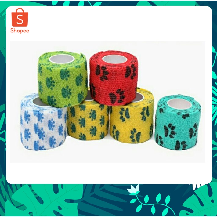 AG - elastic bandage 2 นิ้ว และ 3 นิ้ว ผ้าพันแผล แบบยืดหยุ่น สำหรับสัตว์เลี้ยง คละสี