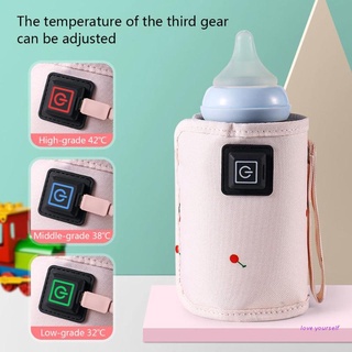 ❤~ Portable USB Baby Bottle Warmer Bag Travel Milk Warmer Infant Feeding Bottle Thermostat Food Warm Cover