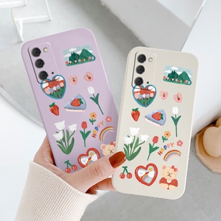 เคสภาพวาดสีน้ำมันหมีมือถือ ซิลิกาเจลเหลว Phone Case For Samsung Galaxy Note 20 Ultra 20Ultra 10 Plus 10Plus 9  กันกระแทก การป้องกันเลนส์กล้อง ปกหลังแบบอ่อน