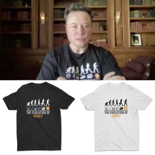 【hot tshirts】THE EVOLUTION OF MONEY เสื้อยืดวิวัฒนาการของเงิน เสื้อยืด Bitcoin  เสื้อยืดยืดนักลงทุน BTC2022