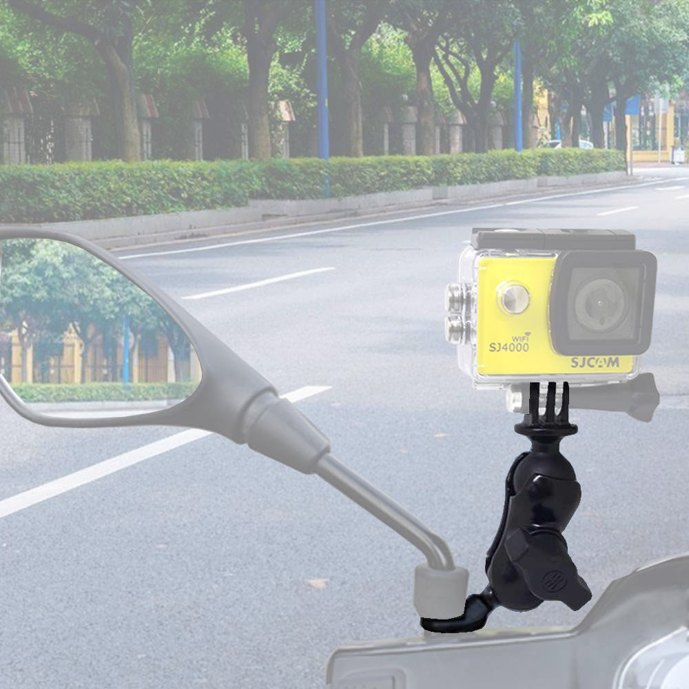 TUYU 3-way Aluminum Adjustable Base Mount Swivel Motorcycle 360 Rotary Adapter for GOPRO