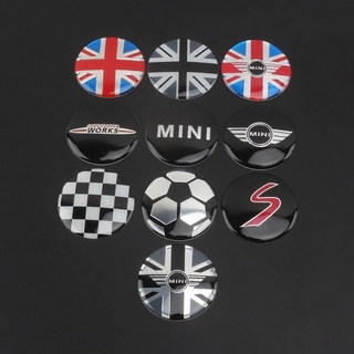 4 ชิ้น 52 มม. BMW MINI โลโก้ล้อศูนย์กลางฮับฝาครอบตราสัญลักษณ์สติกเกอร์ปีศาจ