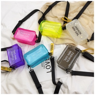 (พร้อมส่งจากไทย)กระเป๋าสีส้มแบบใส พลาสติกกระเป๋ากันน้ำ กระเป๋าโทรศัพท์มือถือ กระเป๋าสะพายข้างเดียว รุ่น-88