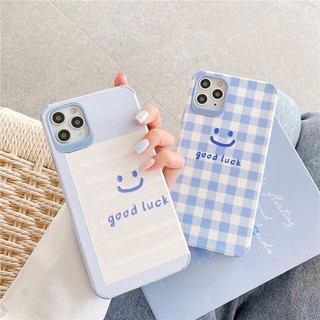 🦋Case เคส เคสมือถือ เคสโทรศัพท์ เคสหนัง เคสหนังสก๊อตฟ้ายิ้ม good luck / Nice เคสนิ่ม เคสลายสก๊อต เคสตาราง