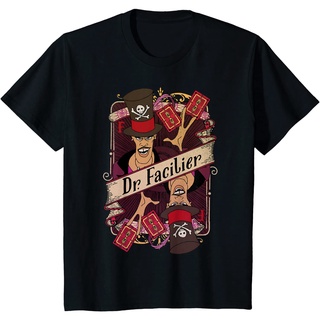 เสื้อยืดผ้าฝ้ายพรีเมี่ยม เสื้อยืด พิมพ์ลาย Disney Princess And The Frog Facilier Playing Card