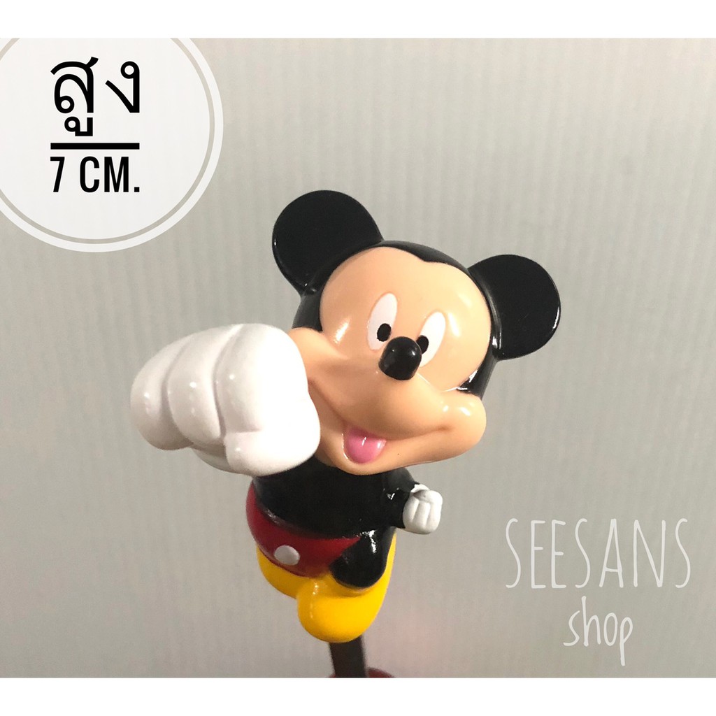 (1ชิ้น)ตุ๊กตาเสียบเสาอากาศรถยนต์ ลายmickey mouse สูง 7cm.
