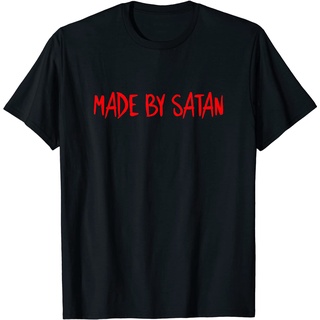 เสื้อยืด พิมพ์ลาย Made by Satan Aesthetic Occult Gothic Goth Baphomet สําหรับผู้ใหญ่Size S-5XL