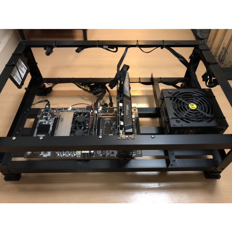 RIG ริกเปล่า เครื่องขุด ETH ไม่รวมการ์ด ใส่การ์ดได้สูงสุด 5 ใบ หลายรุ่น 1660S 2060 3060 3070