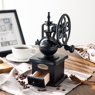 เครื่องบดเมล็ดกาแฟ SKU MD-06 เครื่องบดกาแฟ Coffee Grinder แบบมือหมุน สแตนเลส (กล่องไม้คลาสสิค)