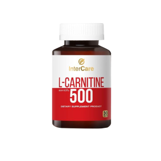 InterCare L-carnitine 500 แอลคาร์นิทีน เผาผลาญอย่างมีประสิทธิภาพ ออกกำลังกายได้นานขึ้น ( 1 กระปุก มี 30 เม็ด )