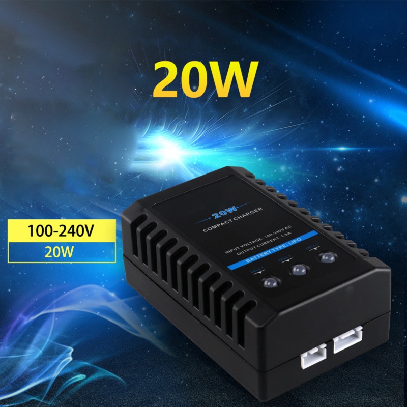 YXA EU US Plug Balanced Charger 20W B3 ขนาดกะทัดรัด 2S 3S Lipo แหล่งจ่ายไฟ