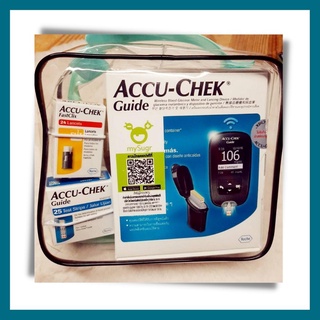 6097 เครื่อง ACCUCHEK GUIDE ชุด Gift set **มีของแถม** &lt;ทางร้านขออนุญาตส่งใบรับประกันแทนผู้ซื้อ&gt;