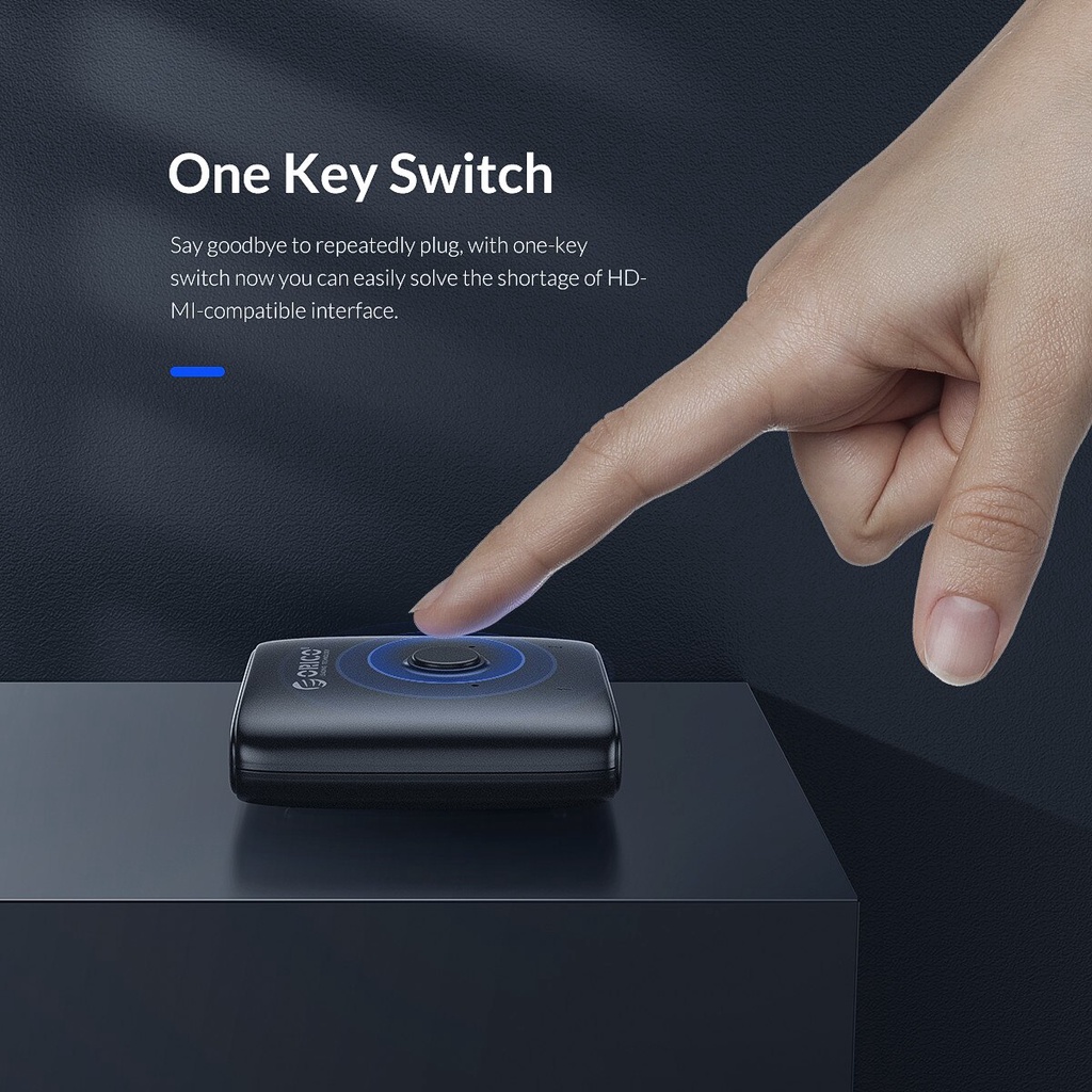 Orico HDMI-เข้ากันได้กับ Splitter 4K*2K 60HZ KVM Switcher Bi-Direction 1x2/2x1 อะแดปเตอร์แปลงเสียงสําหรับ PS5 Nintendo Switch BOX (HS2-A1)
