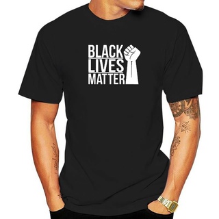 [S-5XL]เสื้อยืดแขนสั้น คอกลม ทรงหลวม พิมพ์ลาย Lives Matter Power สีดํา แฟชั่นสําหรับผู้หญิง