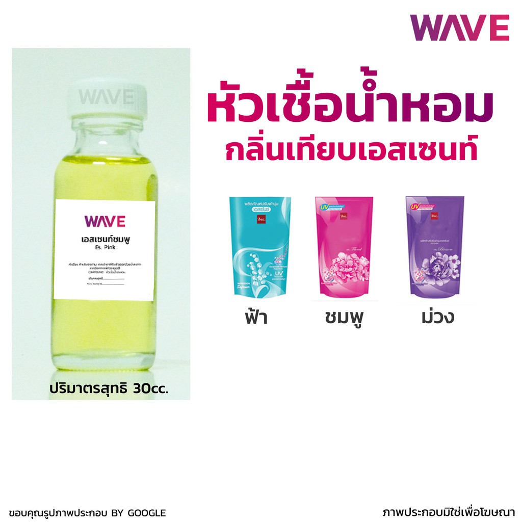 หัวเชื้อน้ำหอม กลิ่นเอสเซนท์ ไม่ผสมแอลกอฮอล์ ขนาด 30ml