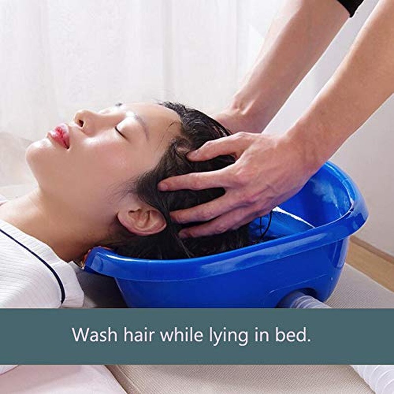 อ่างสระผม ผู้ป่วยบนเตียง สำหรับผู้ป่วยติดเตียง อ่างพลาสติก อ่างสระผมพกพา หรือผู้ที่ผ่าตัดมาแล้วแผลยังโดนน้ำไม่ได้ - รูปที่ 3