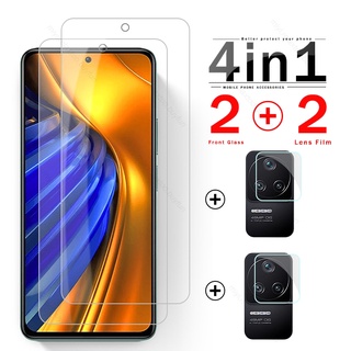 4in1 for xiaomi poco Poko Poxo Pocco M4 X4 F4 GT Pro 4G 5G Protective Glass  Screen Protector Tempered Glass