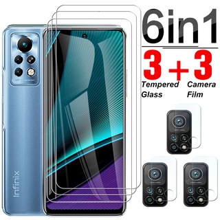 6-in-1 ฟิล์มกระจกกันรอยหน้าจอ และเลนส์กล้องด้านหลัง สําหรับ Infinix Hot 11s NFC Note 11 11i pro 2021