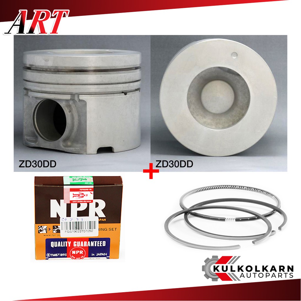 ART ลูกสูบ/แหวน NPR สำหรับ NISSAN FRONTIER 3.0 D22, URVAN E25 '01  รุ่นเครื่อง ZD30DD
