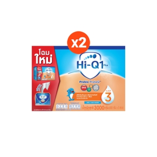 [นมผง] x 2กล่อง ไฮคิว 1 พลัส พรีไบโอโพรเทก รสจืด 3000กรัม (ช่วงวัยที่ 3) นมผงสำหรับเด็กอายุ1 ปีขึ้นไป