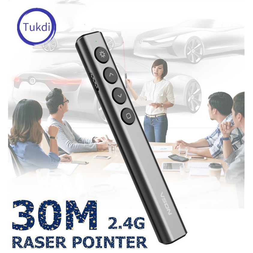 เมาส์ wireless (A03 พ้อยเตอร์/เป่า) Wireless Presenter USB Remote ...
