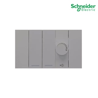 Schneider ชุดสวิตช์ทางเดียว 2 ตัว+สวิตช์ไฟหรี่ (Dimmer) 1ตัว พร้อมหน้ากาก สีเทา รุ่น AvatarOn A - สั่งซื้อที่ร้าน PlugOn