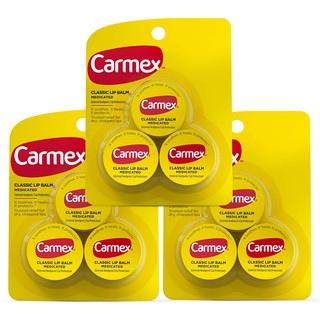 Carmex 20v7 Jar 1 ตลับ exp 7/23 ลิปมันแบบตลับ Classic Lip Balm Medicated 0.25 oz ป้องกันปากแห้ง heals protects Lips