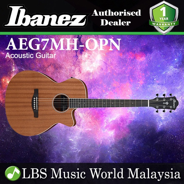 Ibanez AEG7MH กีต้าร์โปร่ง Open Pore - ธรรมชาติ (AEG7MH-OPN)