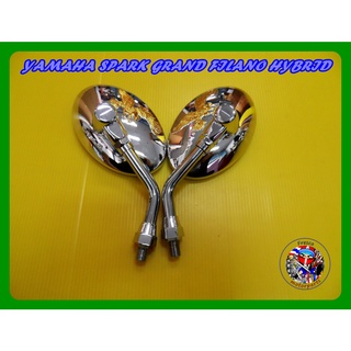 กระจกมองหลังชุบ L/R Yamaha Spark Grand Filanp Hybrid 10mm. Mirror Set Gold Eagle