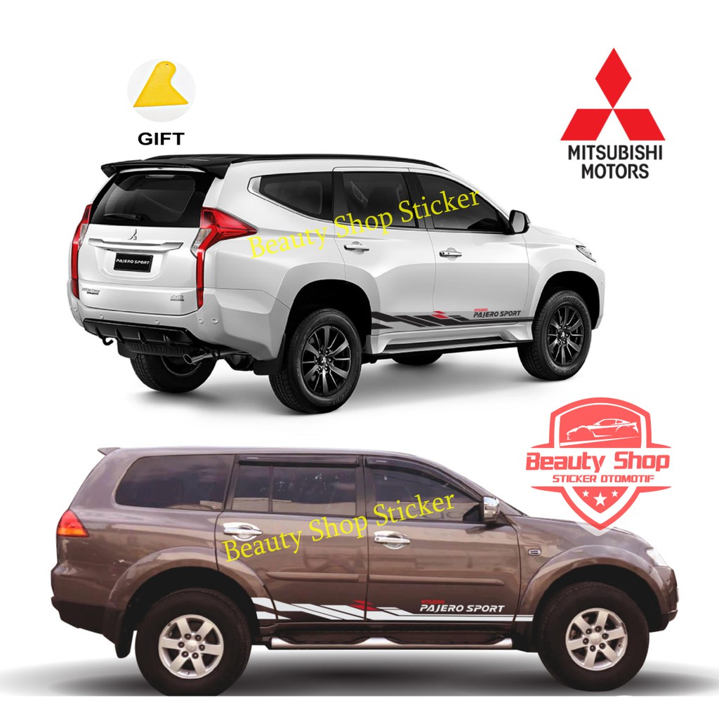 สติ๊กเกอร์ dakar Pajero Sport สติ๊กเกอร์รายชื่อรถยนต์สไตล์มินิมอล mitsubishi Pajero Sport