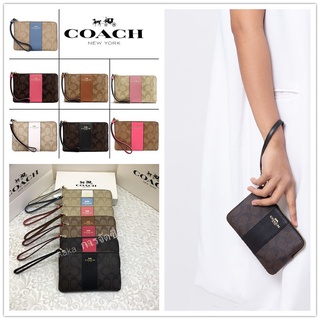 กระเป๋าผู้หญิง COACH กระเป๋าใส่เหรียญ คลัตช์ กระเป๋าสตางค์แบบมีซิป กระเป๋าโทรศัพท์มือถือ COACH 58035