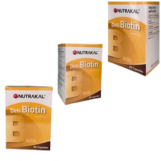 NUTRAKAL Deli Biotin 60 Capsules ไบโอติน ดูแลเส้นผม เล็บแข็งแรง