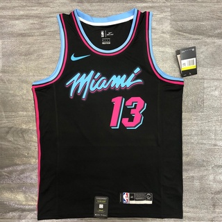 เสื้อกีฬาบาสเก็ตบอล NBA Miami Heat Jerseys สีดํา # 13 BJekoo90NApmjg15