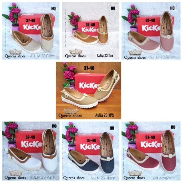 รองเท้าผู้หญิง - Flatshoes - รองเท้าส้นแบนผู้หญิง - Kickers Flatshoes - โดย Queen Shoes (Aulia 23)