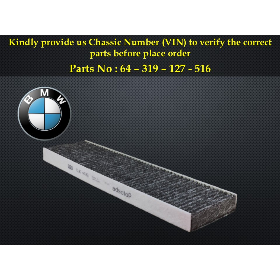 BMW - Mini R55 R56 R57 R58 R59 R60 R61 Aircond Filter กรองอากาศห้องโดยสาร 64-319-127-516