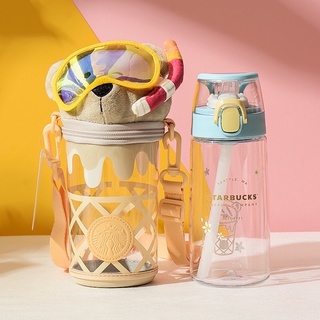 Starbucks China Thermos Bottle + Snorkeling Bear Bag แก้วหมี