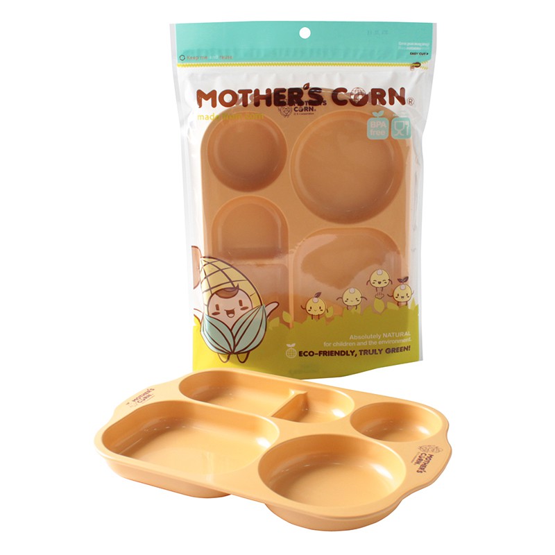 SALE Mother's Corn Round Meal Plate แม่และเด็ก อุปกรณ์ให้นม เด็กอุปกรณ์ทานอาหาร สำหรับเด็ก