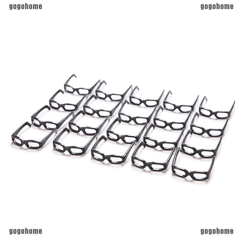 แว่นตาสีดํา อุปกรณ์เสริม สําหรับบ้านตุ๊กตาบาร์บี้ 20 ชิ้น