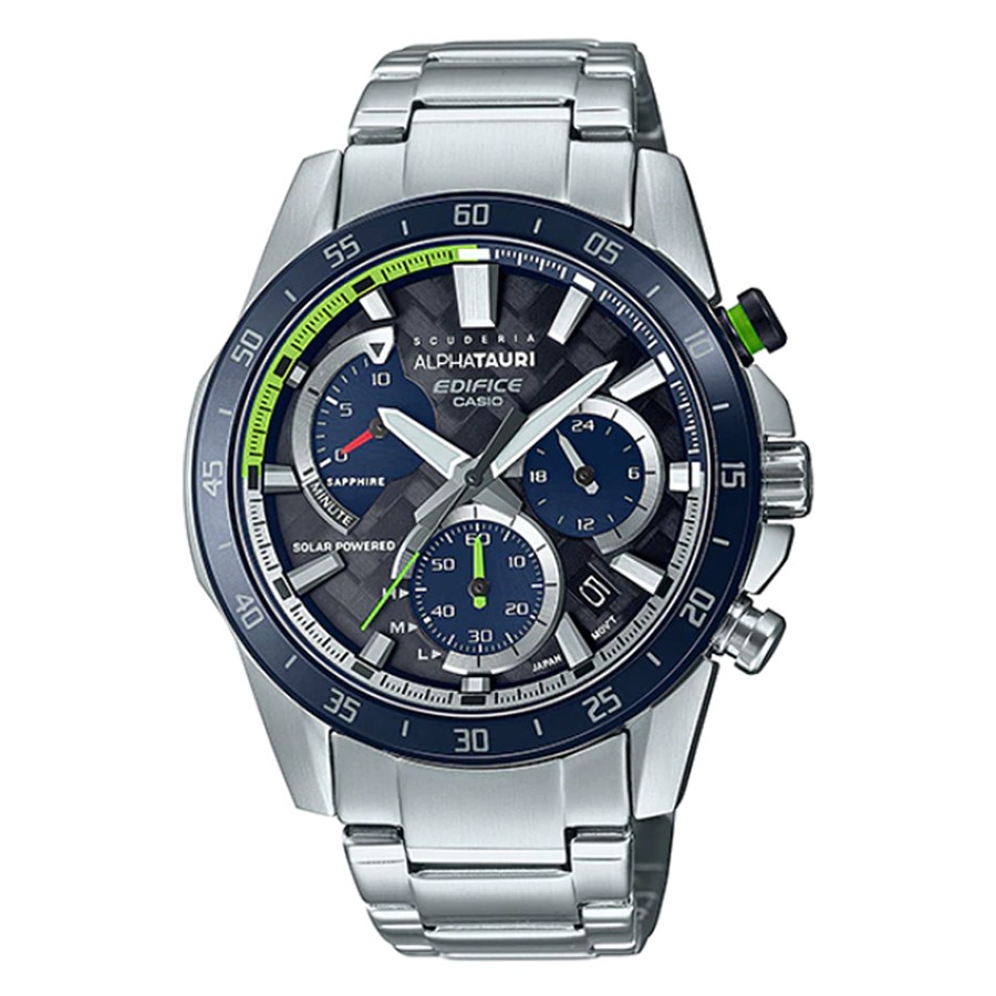 Casio Edifice นาฬิกาข้อมือผู้ชาย สายสเตนเลสสตีล รุ่น EFS-S580,EFS-S580AT,EFS-S580AT-1A - สีเงิน