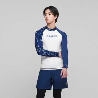 [ผช] เสื้อว่ายน้ำ ชาย  แขนยาว Move Pattern Rashguard Top ( Paisley-Blue ) Barrel GG.SWIMWEAR