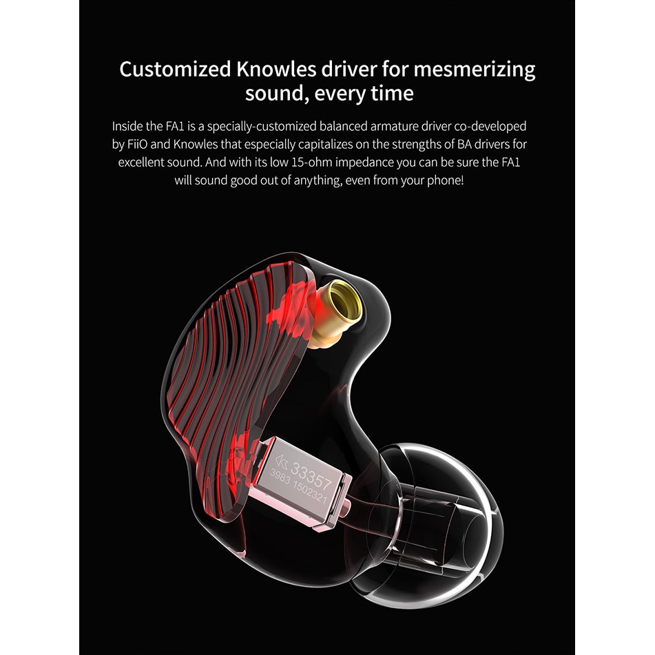Fiio FA1 ของแท้ รับประกันศูนย์ไทย หูฟัง Pure Balanced ไดร์เวอร์ Knowles ...