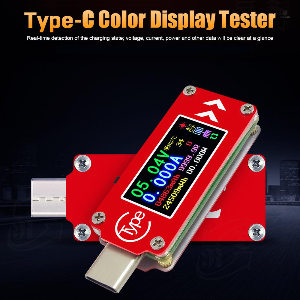 【ขายดี】TC64 โวลต์มิเตอร์ แอมมิเตอร์ แรงดันไฟฟ้า แบตเตอรี่ PD หน้าจอสี LCD USB Type-C