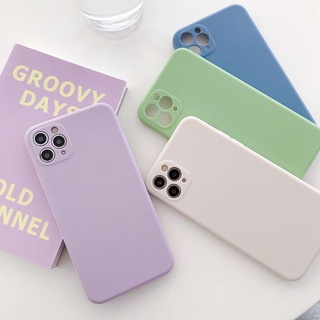 เคสซิลิโคน TPU สีเรียบ สำหรับ iPhone 6/6s+ 7/8 P+ 11 12 pro plus